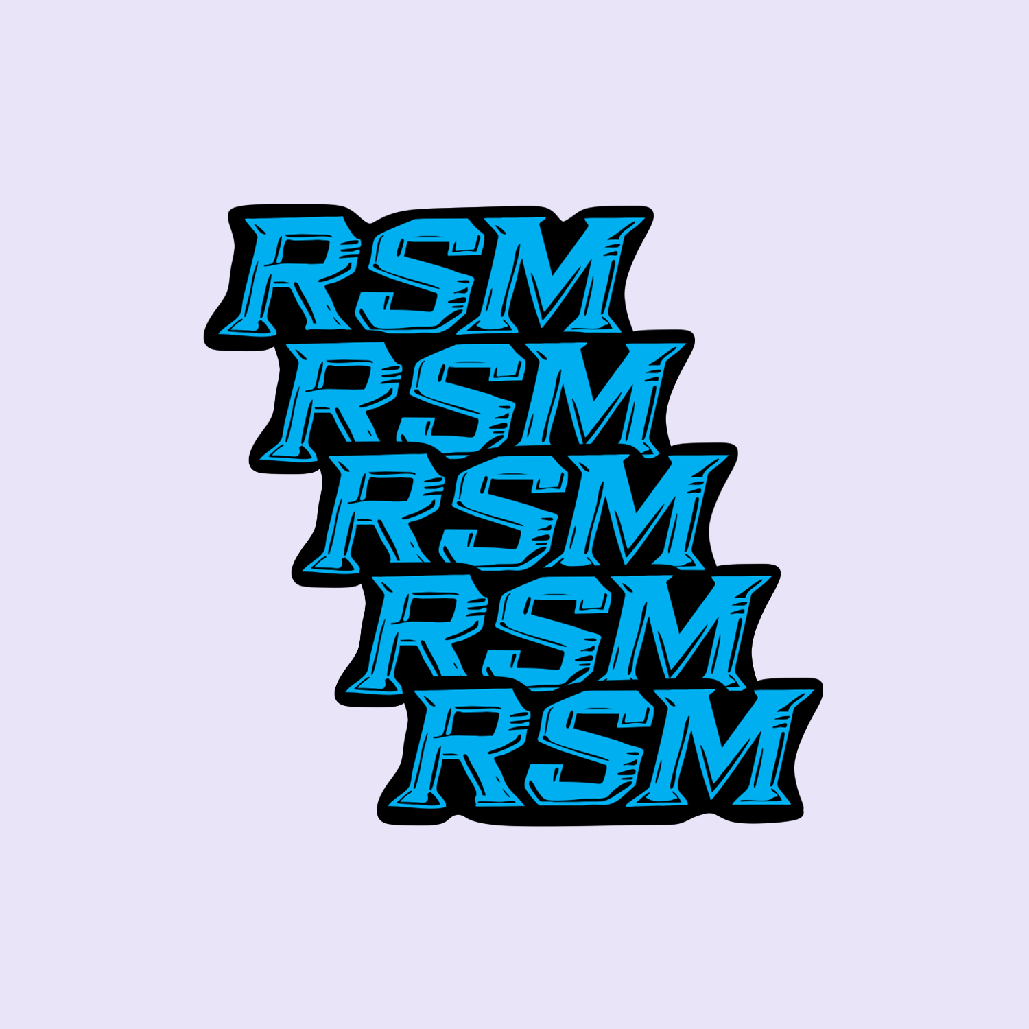 RSM Sticker Blau | 5er Pack - RSM.SHOP