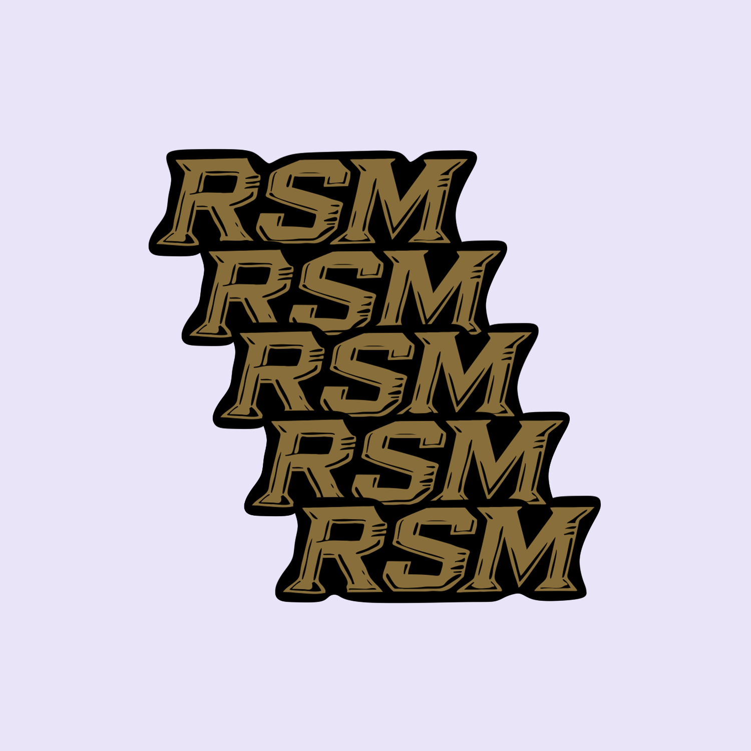 RSM Sticker Gold | 5er Pack - RSM.SHOP