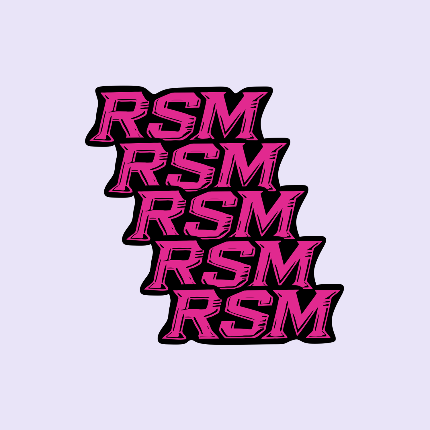 RSM Sticker Pink | 5er Pack - RSM.SHOP