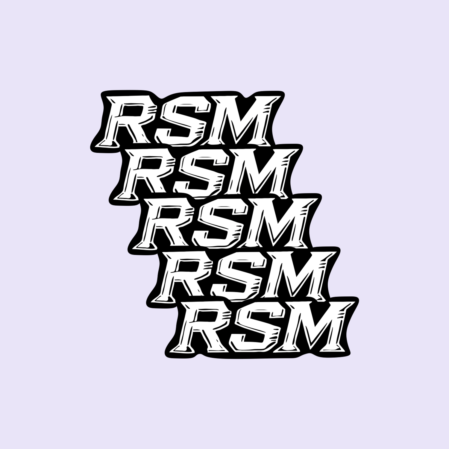 RSM Sticker Weiß | 5er Pack - RSM.SHOP